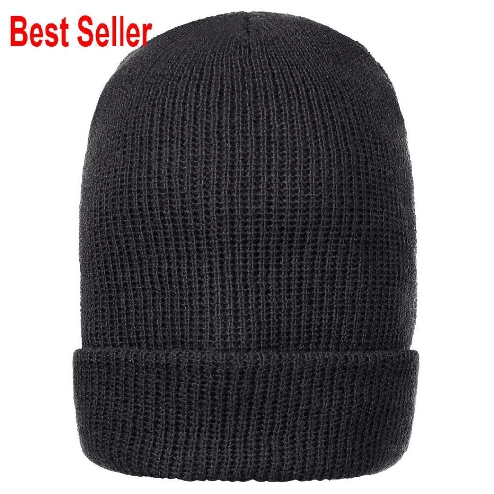 100% Wool Watch Cap Classic Unisex Winter Beanie Tactical Warm